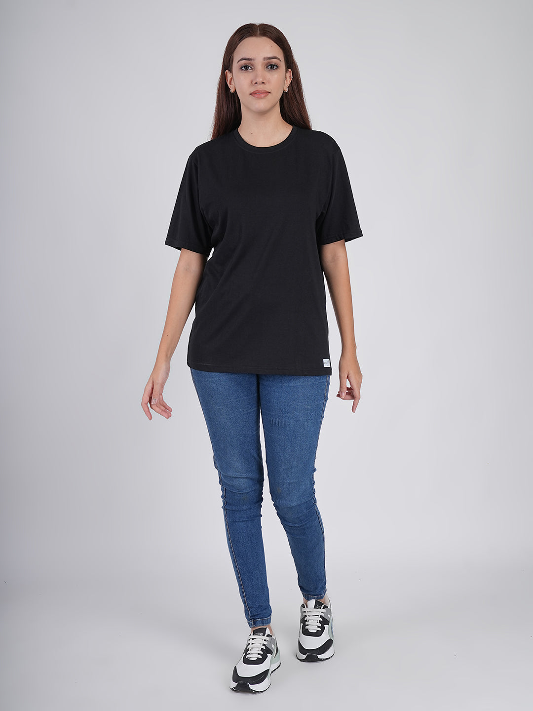 Essential Noir Oversized Cotton T-Shirt