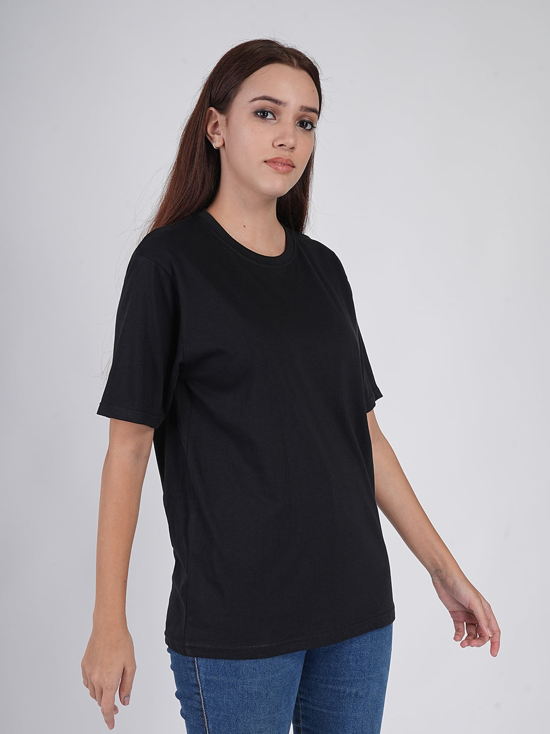 Essential Noir Oversized Cotton T-Shirt
