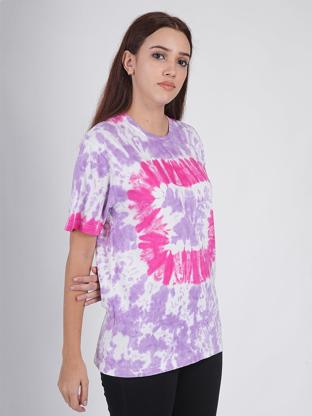 Berry Burst Bullseye Tie-Dye Oversized T-Shirt