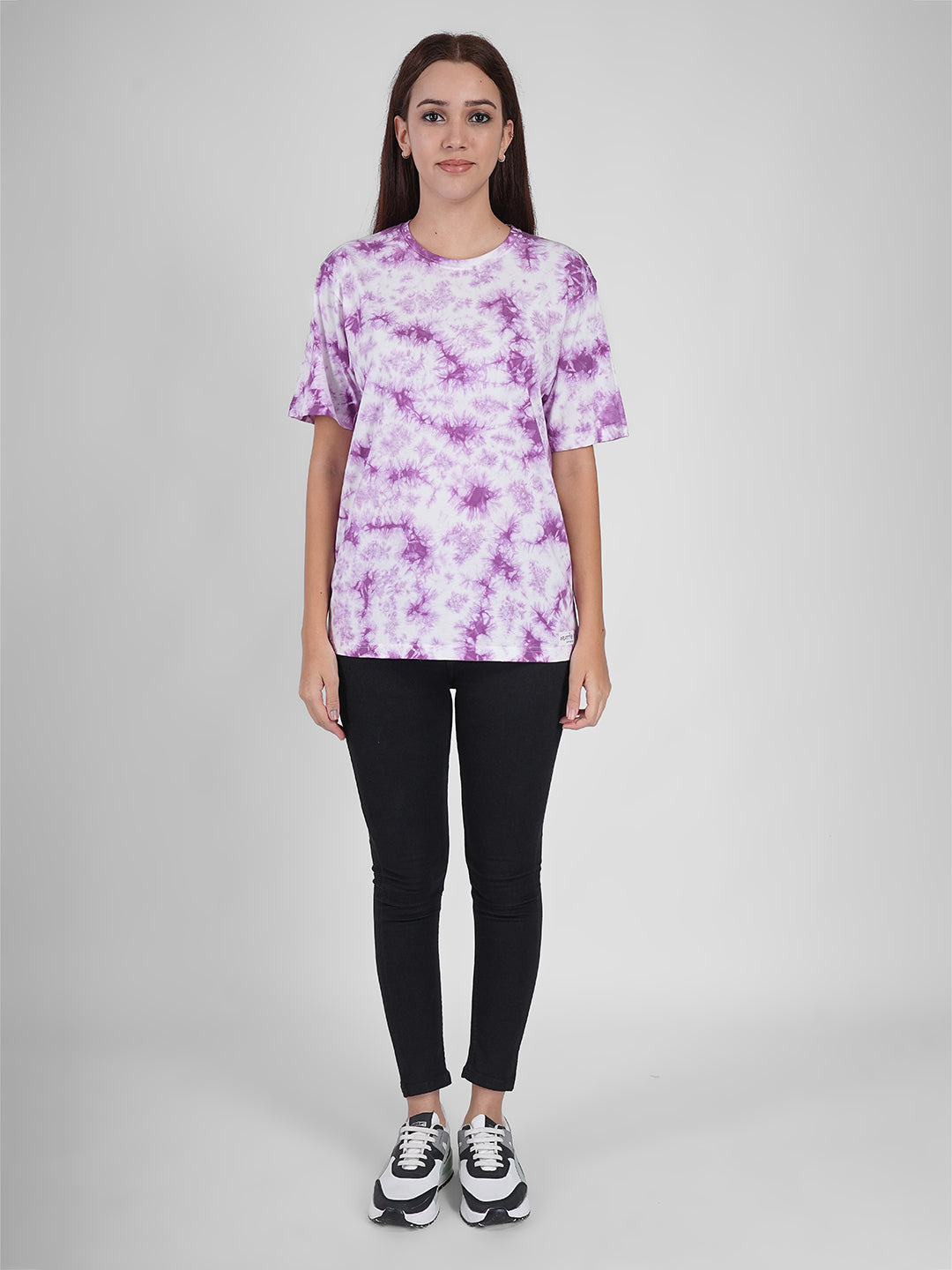 Wild Orchid Tie-Dye Oversized Cotton T-Shirt