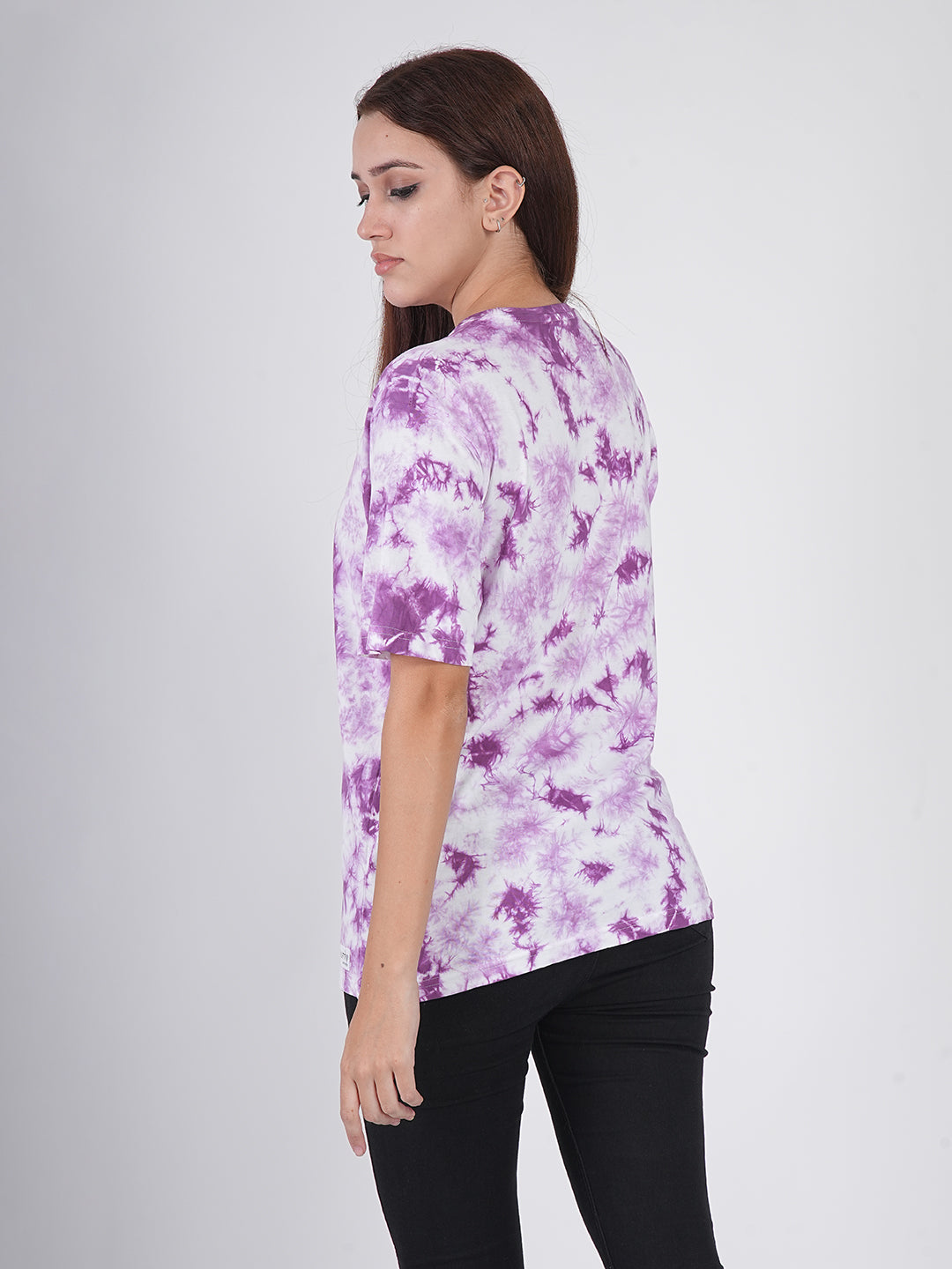 Wild Orchid Tie-Dye Oversized Cotton T-Shirt