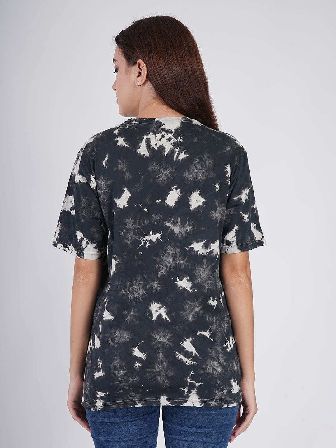 Midnight Storm Shibori Tie-Dye Oversized T-Shirt