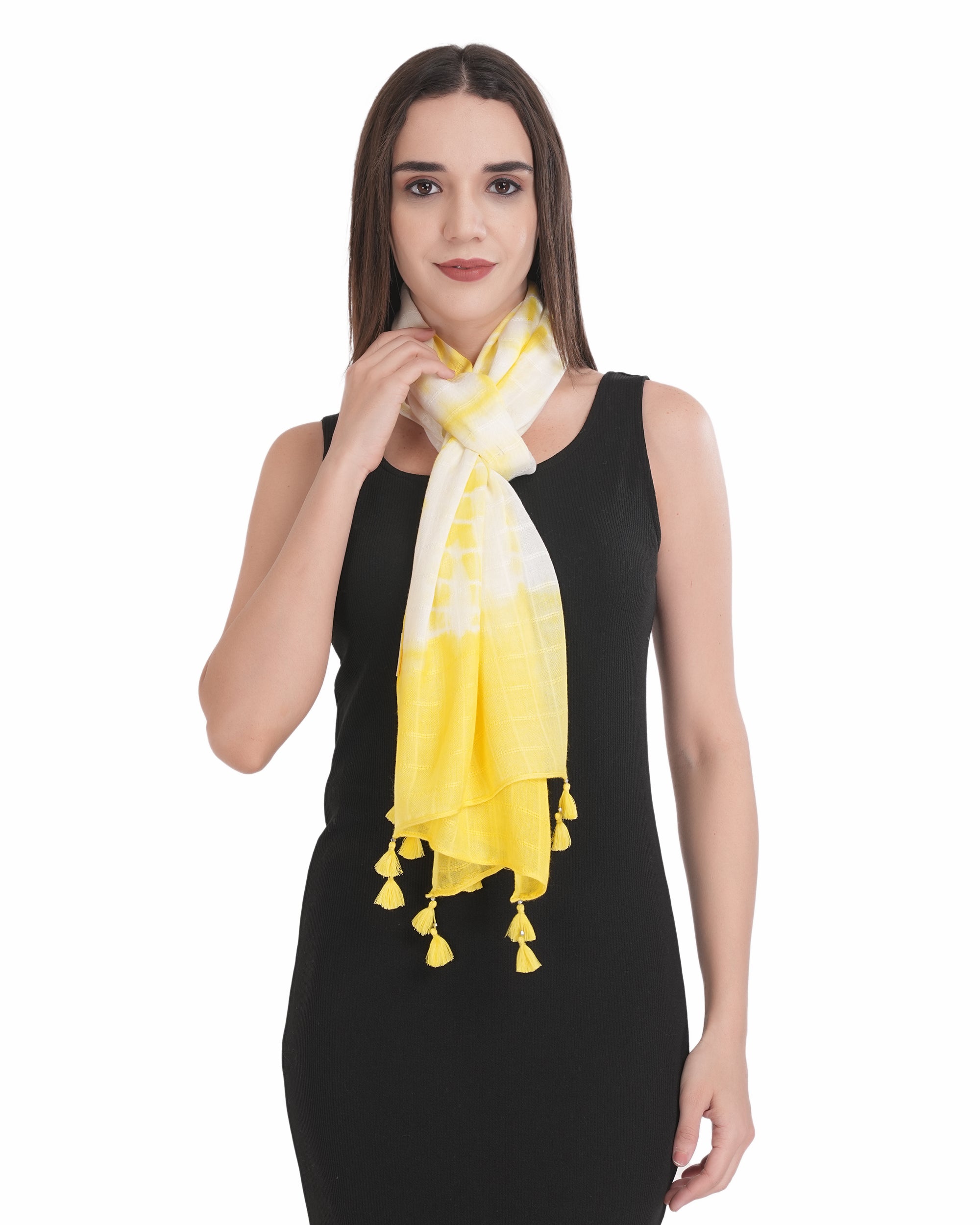 Elegant White & Yellow Ombre Checker